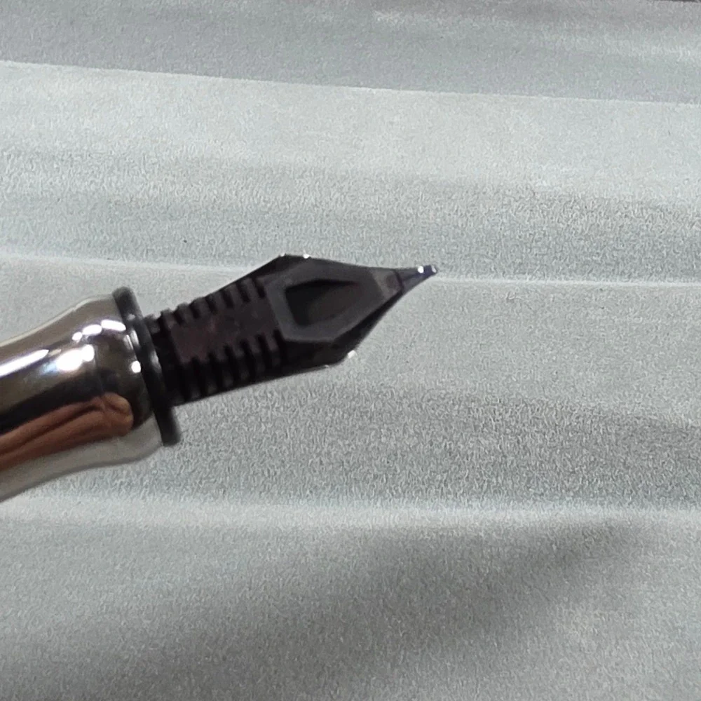 Waterford Lismore Silver Fountain Pen Excellent Engraved Diamond Pattern Boxed